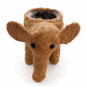 Coir Elephant Planter Decorative coir planter in a playful elephant design. Ideal for small plants and perfect for shelves, desks, or gifting.
